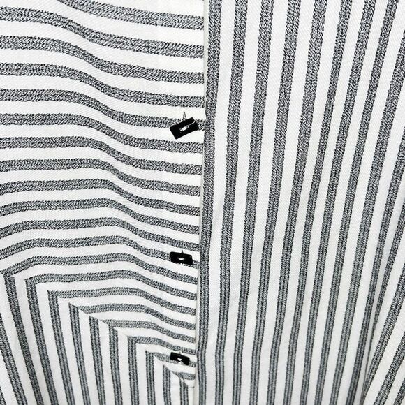 Soft Surroundings Standout Asymmetrical Striped Button Up Tunic Large - Picture 4 of 9